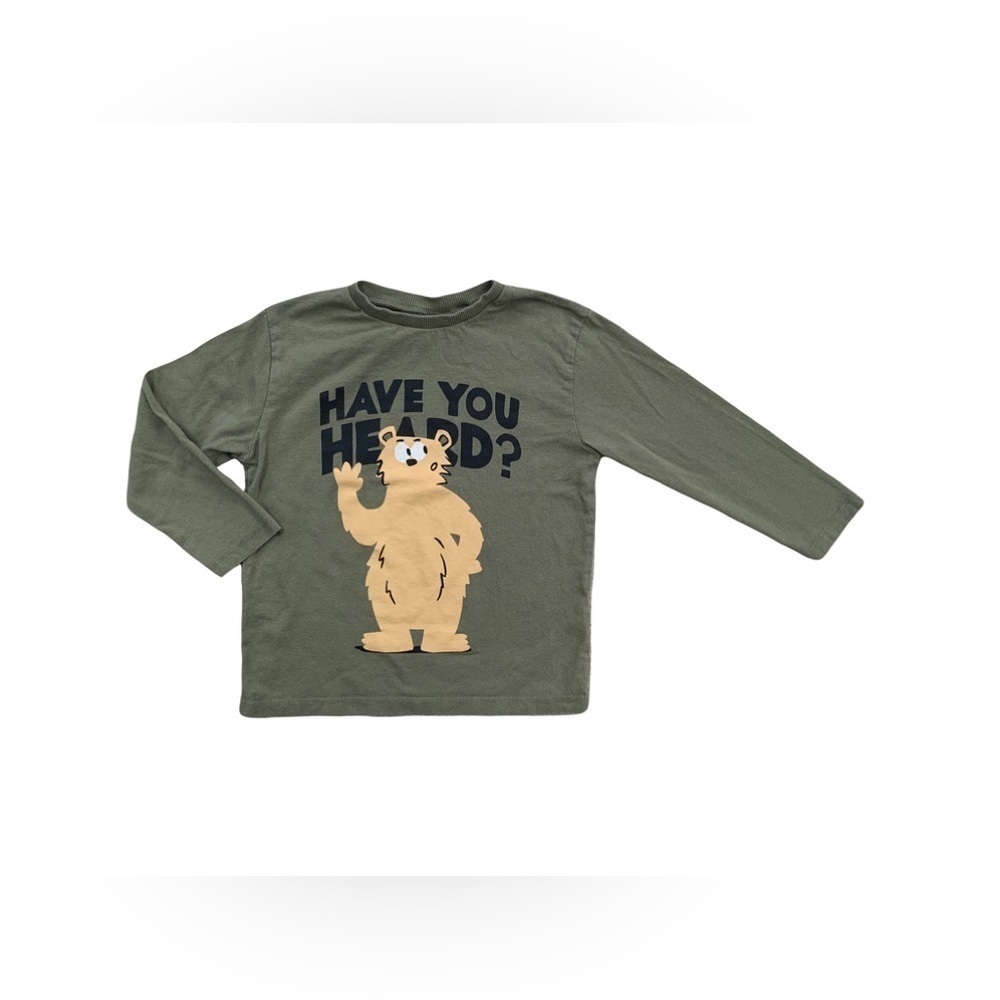 Zara Size 4-5 Years Have You Heard Bear Long Sleeve Tee